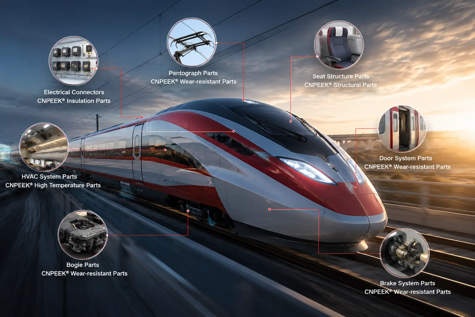 CNPEEK high-speed rail application